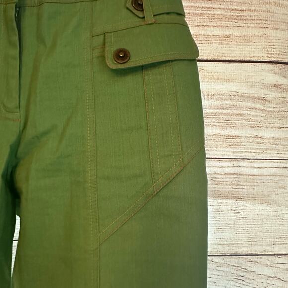 Ekuro She Say Jeans retro flare pants green hippie Size Medium - Picture 4 of 12